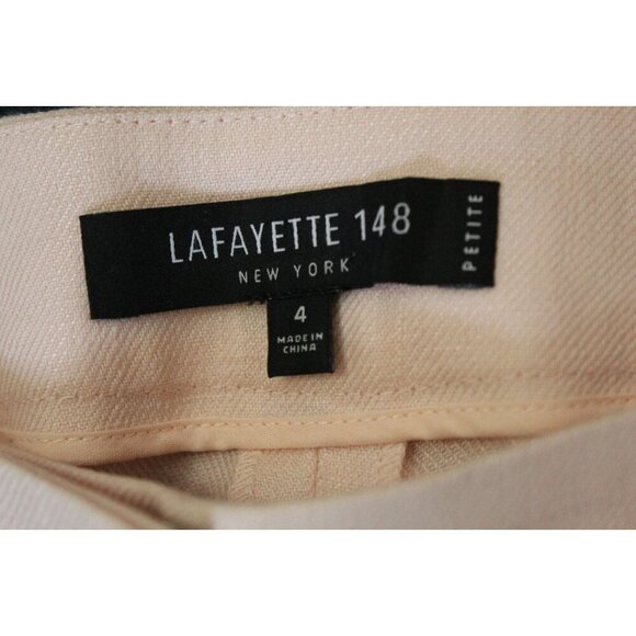 Lafayette 148 Barrow Light Pink Pants SIZE 4 100% Linen - Picture 3 of 6